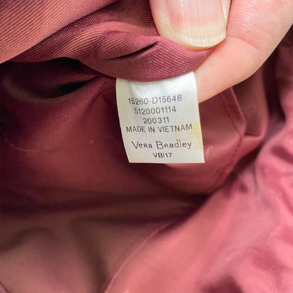 Vera Bradley Quilted Tote Bag in‎ "Resort Medallion" Pink and Burgundy - Picture 8 of 16